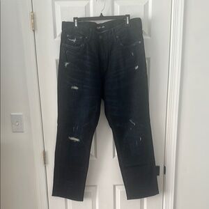 Men's Slim Distressed Black Jeans